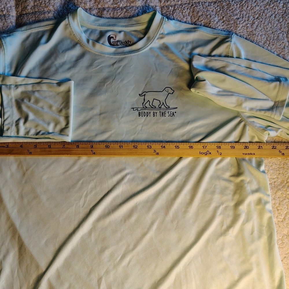 Buddy by the Sea Sun Shirt Mens Large Mint NEW UPF 50 SolarGuard Long Sleeve